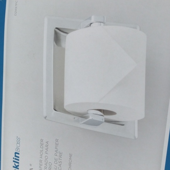 Franklin Brass Futura Recessed Paper Holder Chrome New in Open Box - Picture 3 of 8